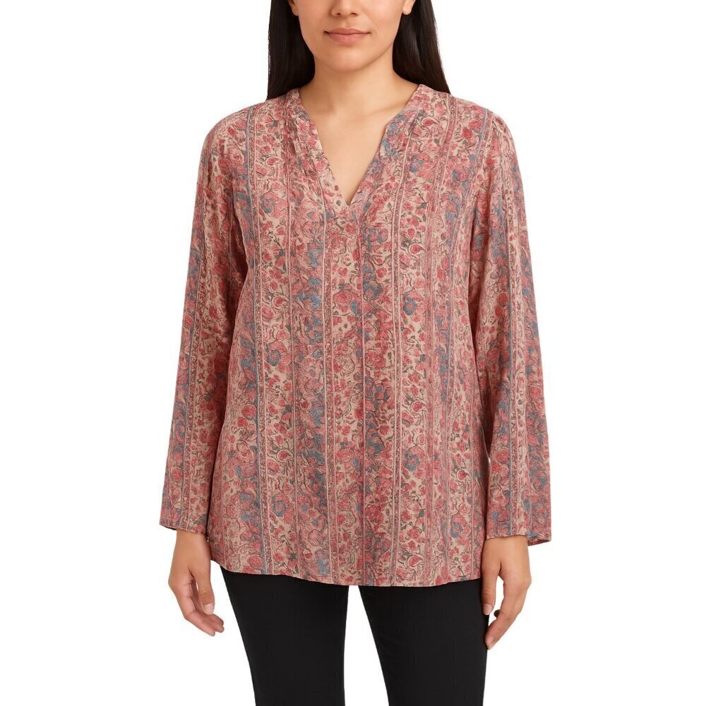 Peruvian Connection Floral Paisley Blouse Size Medium